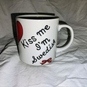 Vintage Kiss Me I'm Swedish Coffee Mug Cup Heart Made In Japan